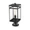 Z-Lite Nuri 1 Light Outdoor Pier Mounted Fixture, Black & Clear 596PHMR-553PM-BK - alternate 7